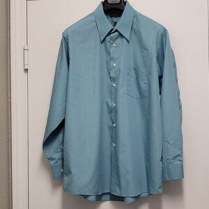 Vintage Arrow Mens Shirt Poplin XL 17 34/35 Button Up Wrinkle Free Long Sleeve